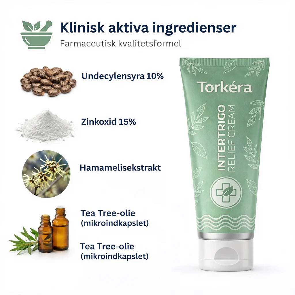 Torkéra Hudfoldsbetændelse Lindring | Behandler 99% Af Hudfoldsudslæt Fra Første Påføring